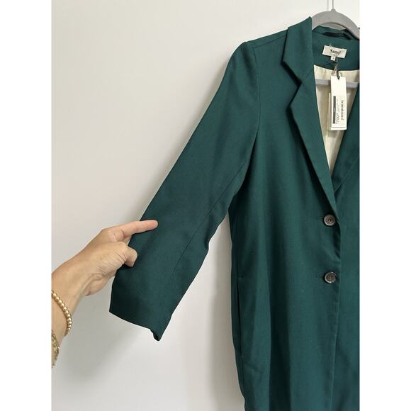 Samuji Long Jacket Blazer Hunter Green Old Money Size 36 (XS/S) ITALY MSRP $700 - Picture 2 of 10